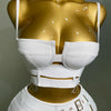 2025 New Arrival High Quality Women Sexy Bandage Tops Fashion Pencil Skirts Set Nightclub Party Celebrate Women's Set