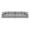 Cloud Modular Sectional Sofa with 2 Storage Ottomans 160.6" Down Filled Comfort U Shaped Sofa Minimalist Wide Deep Seat Couch