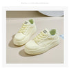 2025 New spring shoes for women green trainers platform lace up sneakers woman hip hop chunky sports shoes faux leather sneaker