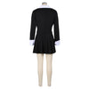 BWQ 2024 INS Women Fashion Pleated Mini Skirts Suit and Shirt Patchwork Long Sleeve Blazer Matching 2 Two Piece Set Outfits