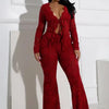 2025 Women's Set Long Sleeve Lace See Through Shirt + Long Pants Street Evening Sexy Two 2Piece Sets Outfits Tracksuit