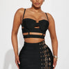 2025 New Arrival High Quality Women Sexy Bandage Tops Fashion Pencil Skirts Set Nightclub Party Celebrate Women's Set