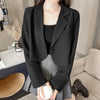 Cropped Blazers for Women 2024 New Korean Fashion Long Sleeve Button Up Suit Jacket Woman Elegant All Match Office Blazer Female