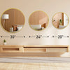 JHK Large Gold Round Vanity Framed Mirror for Wall Matte Metal Framed 30 Inch Modern Mirror Tempered Glass Bedroom Living Room