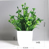 Artificial Bonsai Green Fake Plant Eucalyptus Flower Potted Plant for Indoor Outdoor Home Bedroom Garden Decoration Supplies