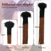 0.6cm Thickness 6-24 Inches 10 Stands Pacs Dreadlocks Human Hair Extensions for Women Ombre Brown Loc Extension can be Dyed