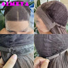 AIMEYA Dark Purple Wig Long Silky Straight Synthetic Lace Front Wig Natural Hairline Daily Wear Cosplay Purple Lace Front Wig