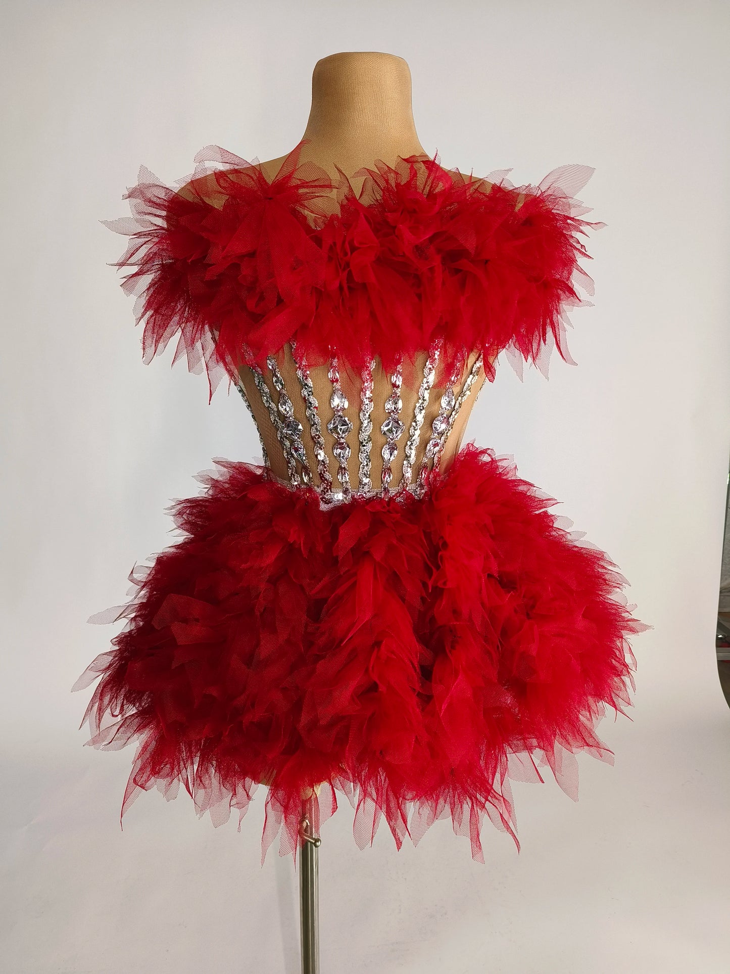Ensemble haut et jupe sexy en dentelle, robe rose tendance, fête d'anniversaire, club dragqueen 303, performance  Y001