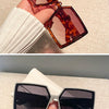 New Vintage Large Frame Sunglasses Women's Brand Designer Square Sun Glasses Women Travel Fashion Eyewear UV400 Gafas De Sol
