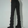 REDDACHiC Black Ruched Flare Jeans Women Solid Stretch Bootcut Stacked Pants High Rise Trousers Harajuku Goth Grunge Y2k Clothes