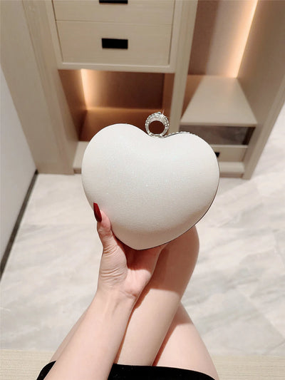 New Pearl Evening Bag Love Clutch Chain Bag Matching Cheongsam Evening Party Bag Banquet Bag Wedding Dress Bag