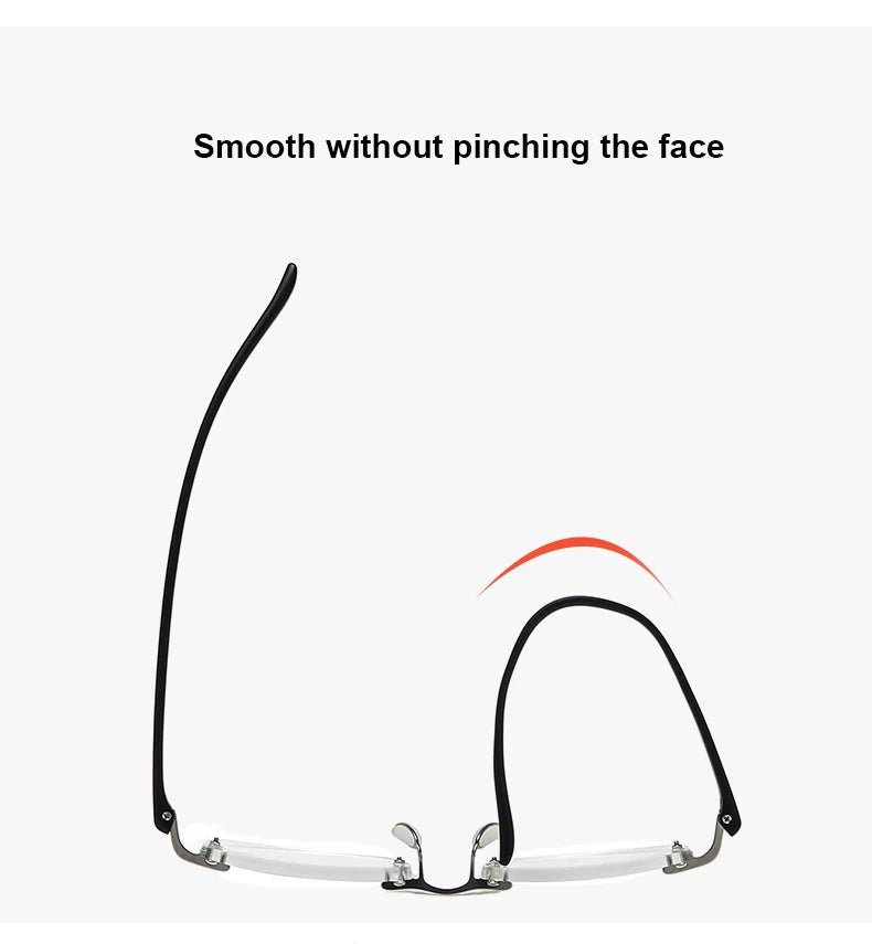 Men Blue Light Blocking Reading Glasses Women Dimond Cutting Rimless Eyeglasses Frame Anti Fatigue Hyperopia Presbyopic Eyewear