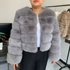 Damenmode Kunstpelzmantel superheiß Herbst Winter Damen kurze Kunstfuchsjacke flauschig hohe Qualität 7XL Damen Pelzmäntel