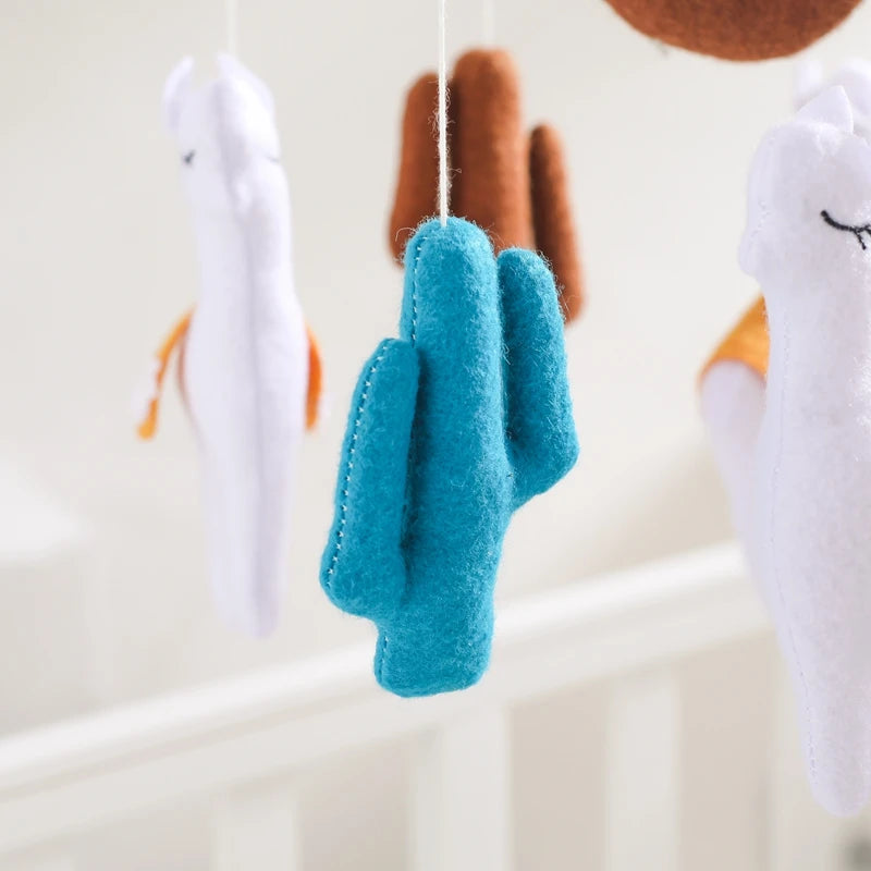Baby Crib Mobile Rattle Toy 0-12Months Infant Soft Felt Teddy Velvet Pink Bear Bed Bell Hanging Toy Holder Bracket Crib Girl Toy