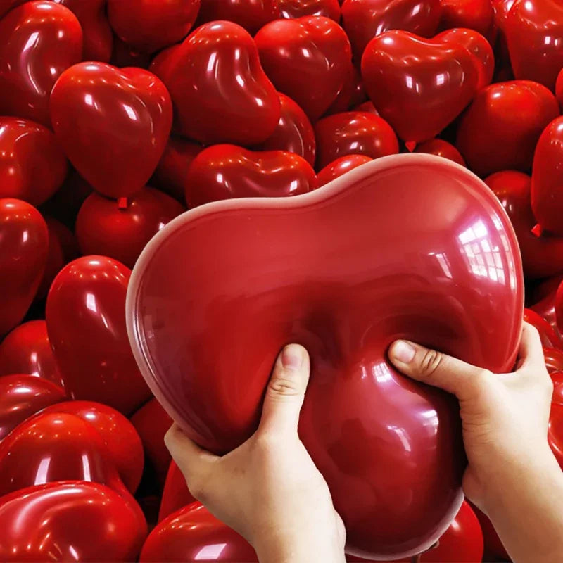 Red Heart Latex Balloon Inflatable Love Shaped Balloons Romantic Valentine's Day Birthday Wedding Party Decor Supplies Wholesale