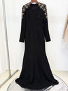 HIGH STREET Newest Fashion 2025 Designer Party Vestido Women's Diamonds Beaded Split Long Maxi Dress