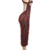 Weird Puss Sexy Hollow Dress Women Knit Colorful Tassel Backless Y2k Summer Trend Stretch Sleeveless Elastic Bodycon Clubwear