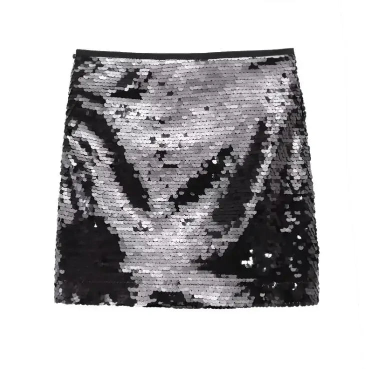 Party Club Stage Show Mini Skirts for Women Clothing Fashion Clothes Sexy Streetwear Dance Bling Sequined Hot Girls