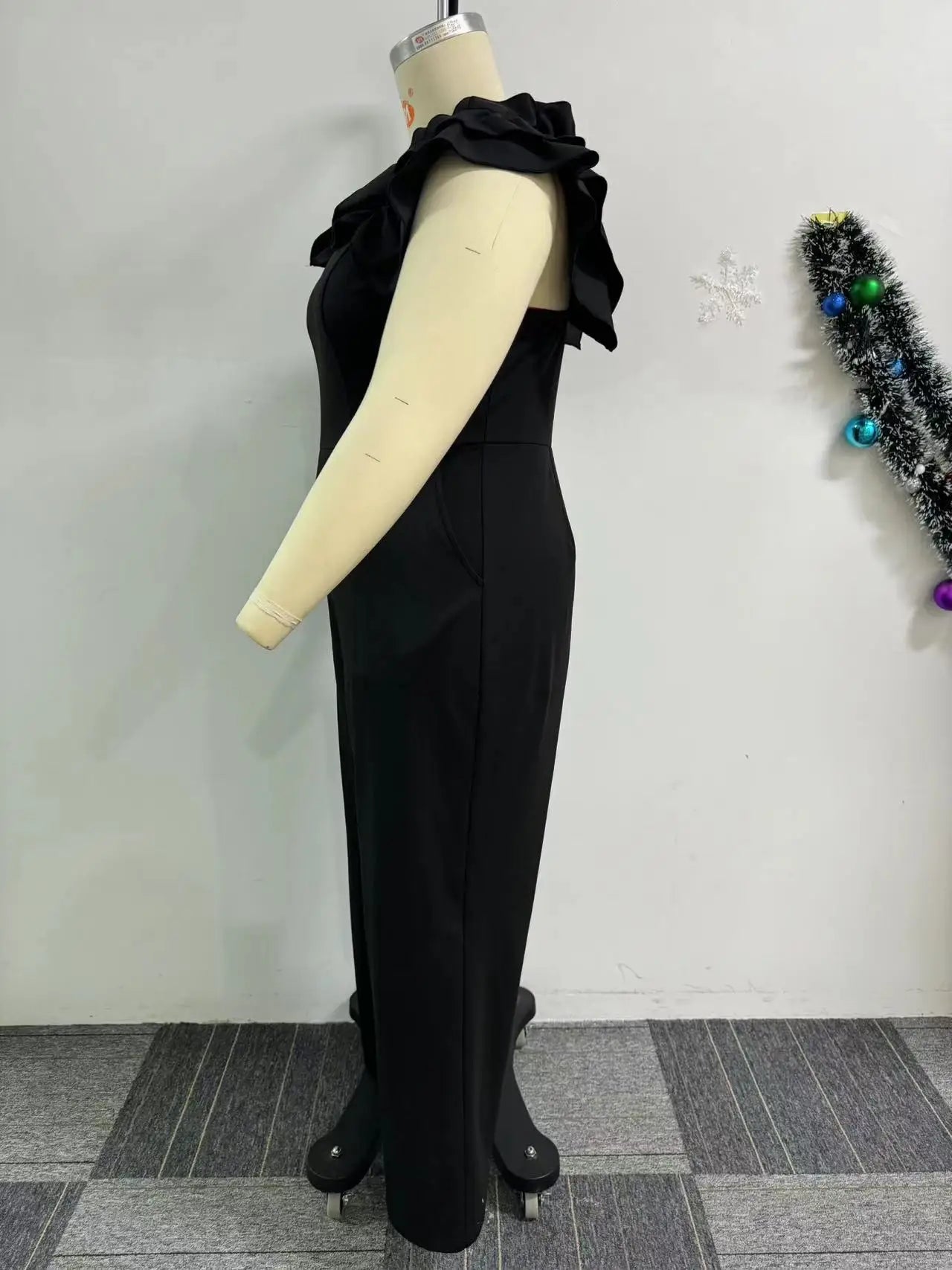 Plus Size Women Clothes Jumpsuit Summer Clothes Black Urban Leisure Bodysuit New 2024 Wide Leg Jumpsuit Wholesale Dropshipping