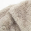 TRAF 2024 Women Fashion Cropped Faux Fur Jacket Coat Long Sleeve Front Snap-button Female Outerwear Chic Lapel Collar Thick Coat
