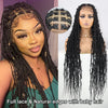 36 Inches Synthetic Lace Braided Wigs Butterfly Braids Lace Wig For Black Women Braid Wigs On Sale Clearance Box Braids Lace Wig