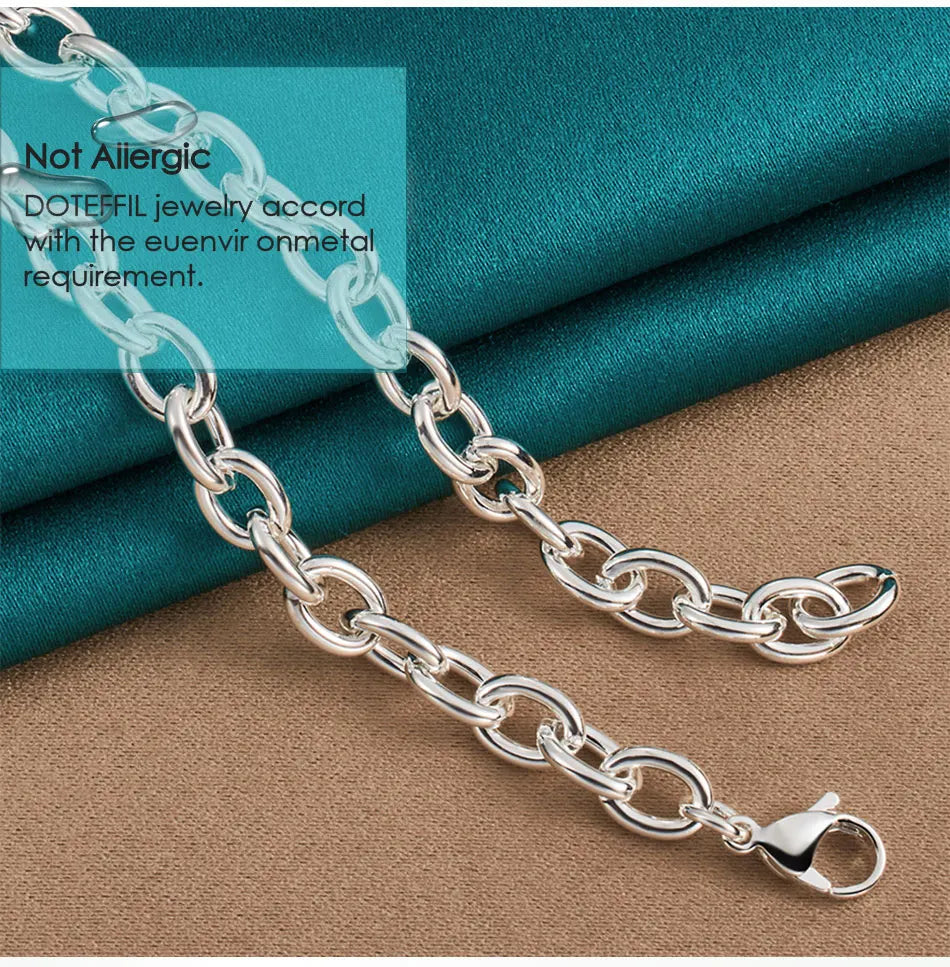 DOTEFFIL 925 Sterling Silver Star Pendant 18 Inch Chain Necklace For Woman Wedding Engagement Fashion Jewelry
