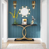 Tribesigns Gold Entryway Table, Modern 39-Inch Console Faux Marble Narrow Wood Sofa with Geometric Metal Legs