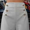Summer Pants Women Button Decor High Waist Wide Leg Pants Elegant Loose Trousers Korean Fashion Streetwear