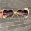 Girls Boys Love Heart Sunglasses Outdoor Sun Protection Children Lovely Flower Vintage Sun Glasses Classic Kids Eyewear UV400