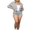 2025 Trendy Woman Clothes Sets Y2k Lounge Tracksuit Contrast Color Long Sleeve Zip Windbreaker Jacket Shorts 2 Piece Set Outfits