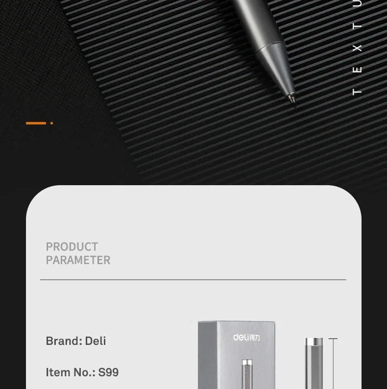 DELI Metal Sign Pen 0.5mm Gel Ink Pens Golden Silver Color Metallic Writing Pen Office Supplies