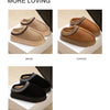 Feslishoet Winter Woman Slippers Plush Interior Anti Slip Sole Thick Bottom Embroider Fashion  Warm Slippers Use Indoor Outdoor