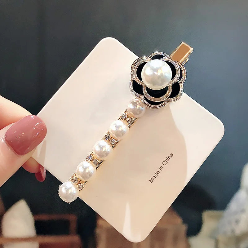 Luxury Jewelry Camellia Pearl Women Hair Clips Hair accessories for women
