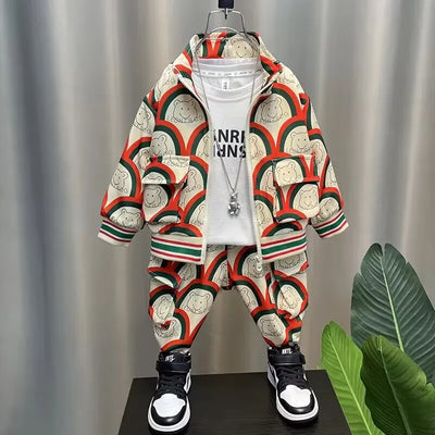 Spring Autumn Baby Clothes Suit Boys Outfit Sets Koean Girl Boys Coat + Pants SetsChildren's Set 2 To10 years Kids Outfits