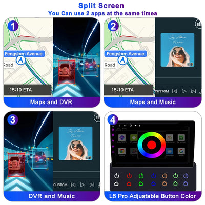 LEHX 7" 2Din MP5 Video Carplay & 4Core Android 14 Car Radio Audio Androidauto Carplay 4G GPS WIFI Automotive Multimedia Player