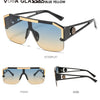 2023 Luxury Big Square Sunglasses Women Brand Designer Retro Blue Sun Glasses For Female Oversized Black Shades Oculos UV400