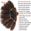 Afro Kinky Curly Hair Bulk Synthetic 12inch Ombre Marley Twists Braiding Hair #1B 4 27 30 33 99J Green Ombre Purple Brown Colors