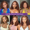 Brown Curly Lace Front Human Hair Wigs 200 Density 13x4 Full Frontal Brown Colored Deep Water Wave Wigs HD Lace Wigs