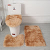 Soft Bathroom Rug 3-Piece Bathroom Rug and Rug Set Anti-Slip Mat Set Toilet Mat Set Bathroom Rug Set 3-Piece