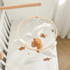 Baby Crib Mobile Rattle Toy 0-12Months Infant Soft Felt Teddy Velvet Pink Bear Bed Bell Hanging Toy Holder Bracket Crib Girl Toy