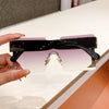 2023 Fashion New Women Oversized Rimless Sun Glasses Vintage Gradient Tea Cool Sunglasses Ladies Uitravioler-proof