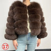 Maomaokong 2025 Natural Real Fox Fur Coat Women Winter Warm Luxury Fur Jacket Detachable Long Sleeves Female Vest Furry Coats