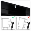 6 Drawers Dresser for Bedroom with LED Lights, High Gloss Chest of Drawers with Metal Legs, Modern Wood Closet Storage Organizer