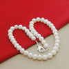 High Quality Fashion Long Pearl Necklace Pearl 925 Silver Jewelry For Women Statement Necklace