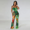 Floral Printed Jumpsuits Summer Outfits for Women 2024 Clubwear Spaghetti Strap Skinny One Pieces Romper Summer Beach Wear