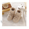 Infant Baby Shoes Cotton Knitted Newborn Girl Boy Boots Fashion Solid Warm Toddler Kid Slip-On Bed Shoes Handmade 0-18M Footwear