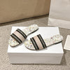 Summer Women Letter Flat Sandals Casual Comfortable Slip Slide 2024 Fashion Vintage Slippers Shoes Classic New