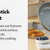 Induction Cookware with Healthy Ceramic Coating, Nonstick Pots and Pans Set 13pcs with Detachable Handles