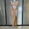 Summer New Women Sexy Strapless Two Pieces Set Glitter Night Club Skirt Suits Laced Singer Dancer Stage Performance Costume