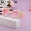 Oversized Cat Eye Sunglasses Women 2024 Luxury Brand Designer Punk Round Sun Glasses For Ladies Trendy Big Frame Eyewear UV400